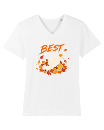 Living My Best Life – Fall Leaves White