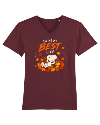 Living My Best Life – Fall Leaves Burgundy