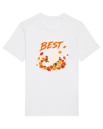Living My Best Life – Fall Leaves White