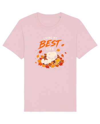 Living My Best Life – Fall Leaves Cotton Pink