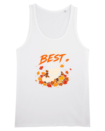 Living My Best Life – Fall Leaves White