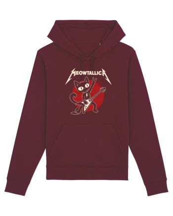 Meowtallica – Heavy Meowtal Cat Burgundy