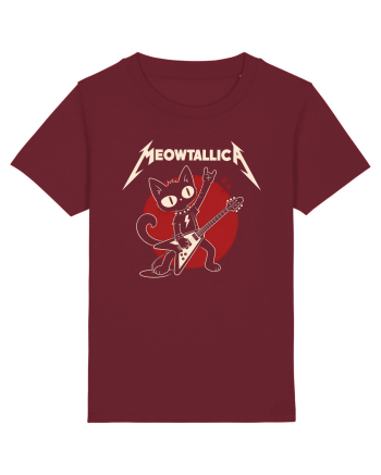 Meowtallica – Heavy Meowtal Cat Burgundy