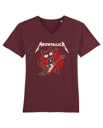Meowtallica – Heavy Meowtal Cat Burgundy