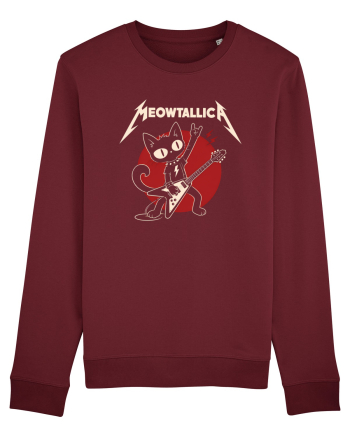 Meowtallica – Heavy Meowtal Cat Burgundy