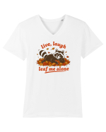 Live Laugh Leaf Me Alone Tricou mânecă scurtă guler V Bărbat Presenter