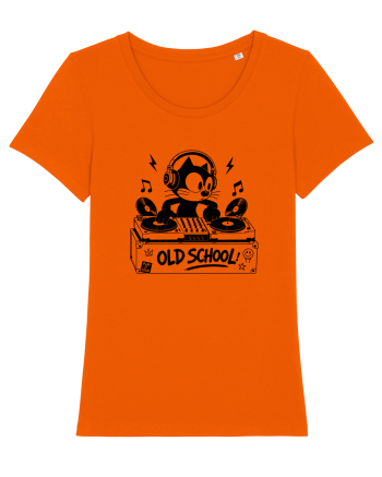 Old School Cat DJ – Play It Loud Bright Orange