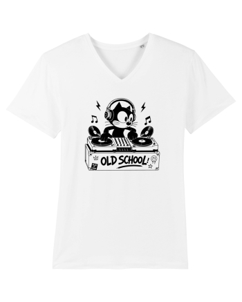 Old School Cat DJ – Play It Loud White