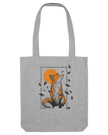 Fox in the Falling Leaves Heather Grey