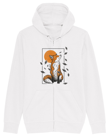 Fox in the Falling Leaves White