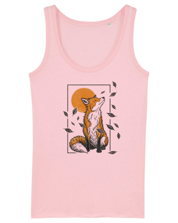Fox in the Falling Leaves Cotton Pink