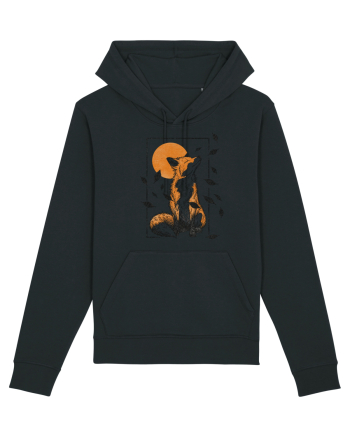 Fox in the Falling Leaves Black
