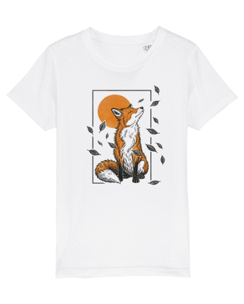 Fox in the Falling Leaves White