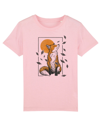 Fox in the Falling Leaves Cotton Pink