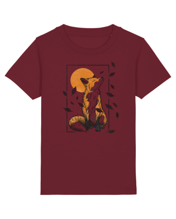 Fox in the Falling Leaves Burgundy
