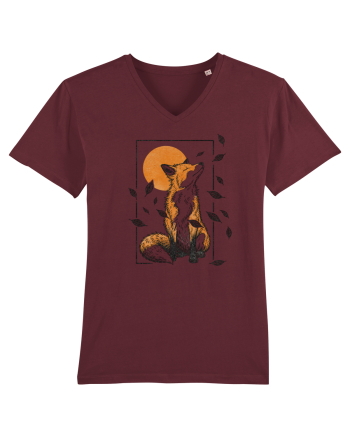 Fox in the Falling Leaves Burgundy