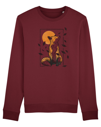 Fox in the Falling Leaves Burgundy