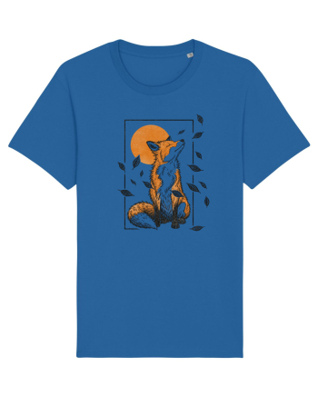 Fox in the Falling Leaves Royal Blue