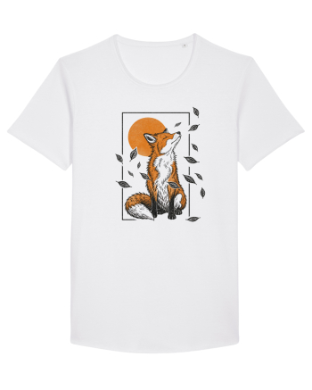 Fox in the Falling Leaves White