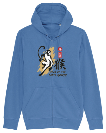 Year of the Monkey Chinese Zodiac Earth Monkey Lunar New Bright Blue