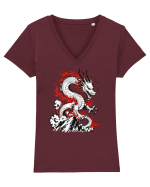 Dragon Chinese Zodiac Dragon Lunar New Year Traditional Tricou mânecă scurtă guler V Damă Evoker