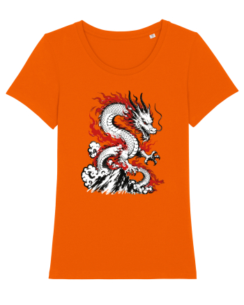 Dragon Chinese Zodiac Dragon Lunar New Year Traditional Bright Orange