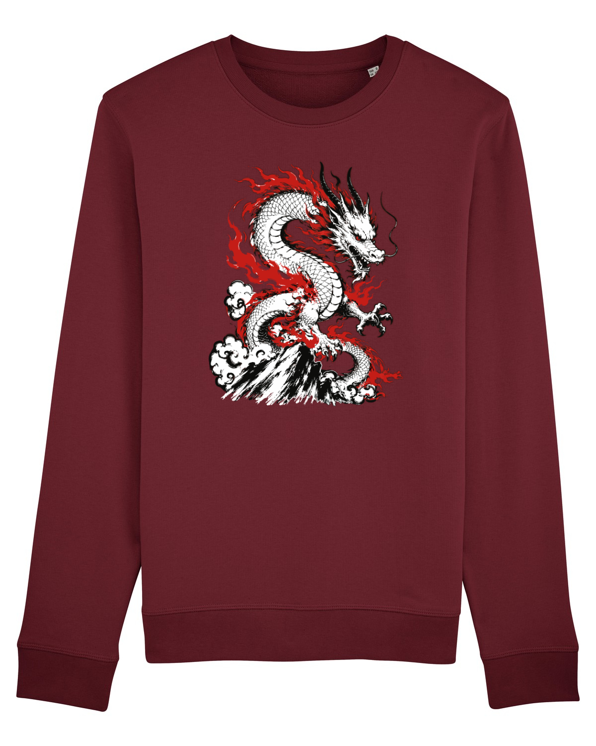 Bluză mânecă lungă Unisex Rise Burgundy