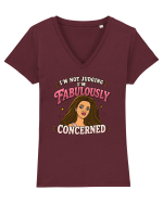 Fabulously Concerned Tricou mânecă scurtă guler V Damă Evoker