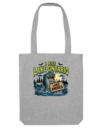 I Ate Lake Ontario Halloween Lake Monsters Funny Heather Grey