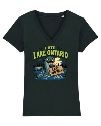 I Ate Lake Ontario Halloween Lake Monsters Funny Black