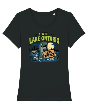 I Ate Lake Ontario Halloween Lake Monsters Funny Black