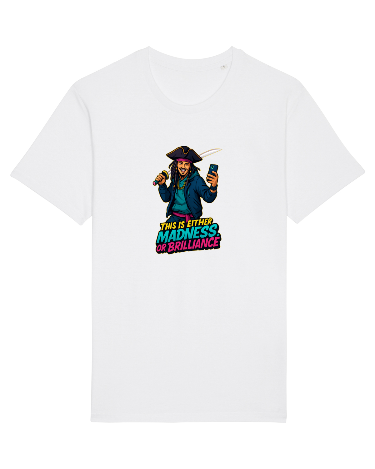 Tricou mânecă scurtă Unisex Rocker White