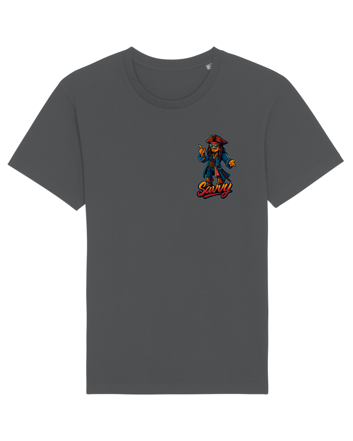 Tricou mânecă scurtă Unisex Rocker Anthracite