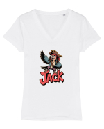 VRABIE - SPARROW Jack - Pirates 3 Tricou mânecă scurtă guler V Damă Evoker