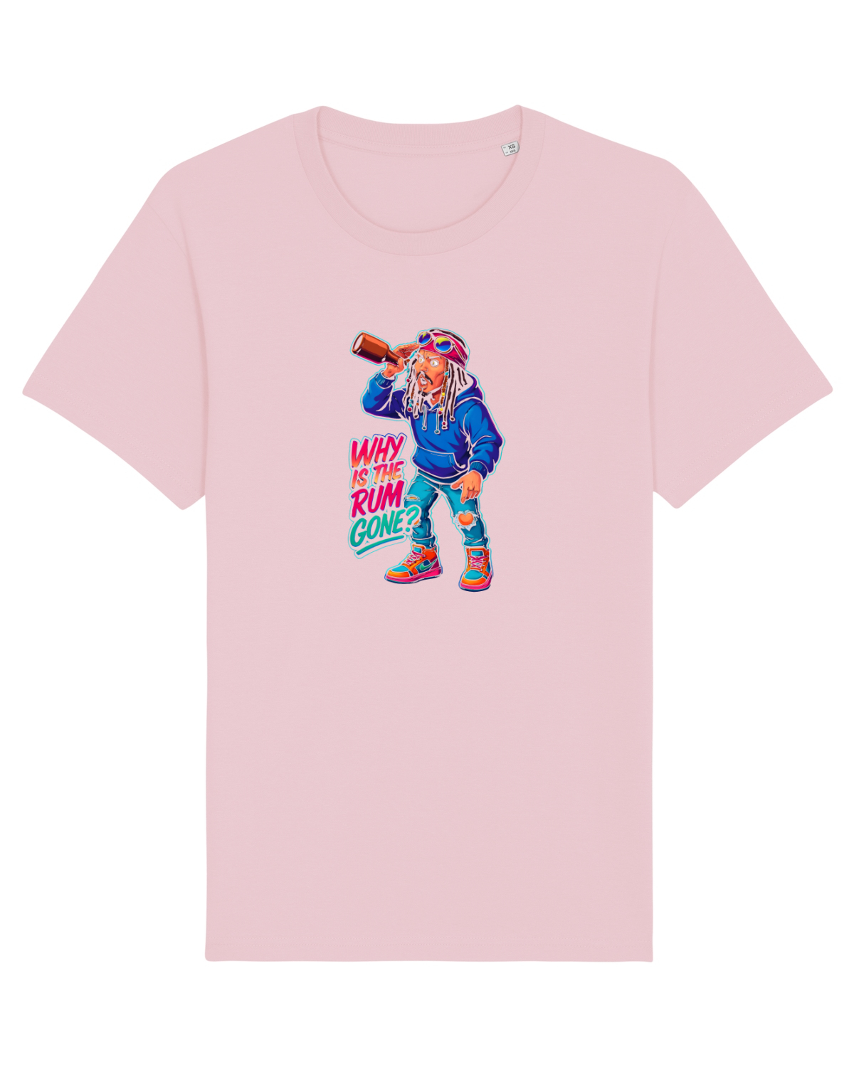 Tricou mânecă scurtă Unisex Rocker Cotton Pink