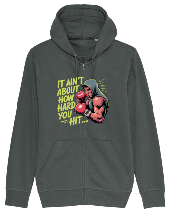 NOT ABOUT  HITTING HARD - NU E DESPRE CAT DE TARE DAI CU PUMNUL Rocky 2 Anthracite
