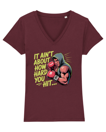 NOT ABOUT  HITTING HARD - NU E DESPRE CAT DE TARE DAI CU PUMNUL Rocky 2 Burgundy