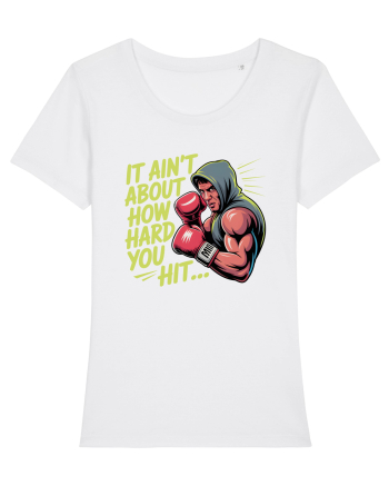 NOT ABOUT  HITTING HARD - NU E DESPRE CAT DE TARE DAI CU PUMNUL Rocky 2 White