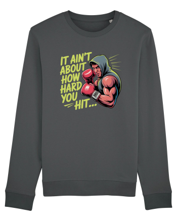 NOT ABOUT  HITTING HARD - NU E DESPRE CAT DE TARE DAI CU PUMNUL Rocky 2 Anthracite