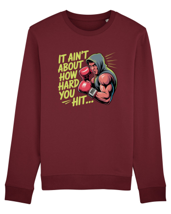 NOT ABOUT  HITTING HARD - NU E DESPRE CAT DE TARE DAI CU PUMNUL Rocky 2 Burgundy
