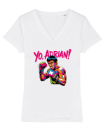 YO, ADRIAN Rocky  Tricou mânecă scurtă guler V Damă Evoker