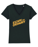 ESCAPE THE ORDINARY - Evadează din cotidian - Iesi din rutina Tricou mânecă scurtă guler V Damă Evoker