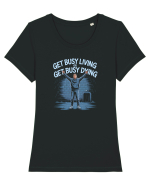 GET BUSY LIVING OR DIE - TRAIESTE Tricou mânecă scurtă guler larg fitted Damă Expresser