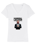 HANNIBAL - Fine Dining since 1991 Tricou mânecă scurtă guler V Damă Evoker