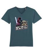 MAY THE 4TH BE WITH YOU  - Vader Tricou mânecă scurtă guler V Bărbat Presenter