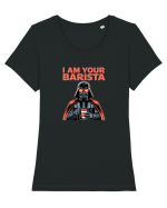 I AM YOUR BARISTA (not your father) - Cafea  - Vader Tricou mânecă scurtă guler larg fitted Damă Expresser
