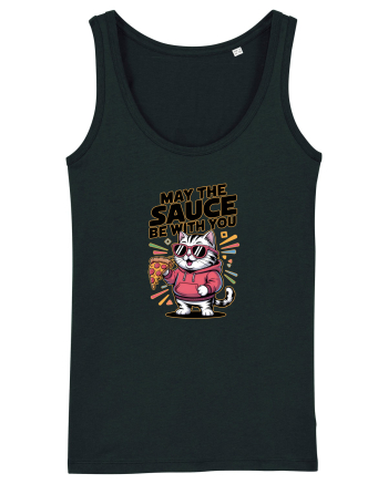 MAY THE SAUCE (not the Force) BE WITH YOU - Yoda Pisica & pizza Black