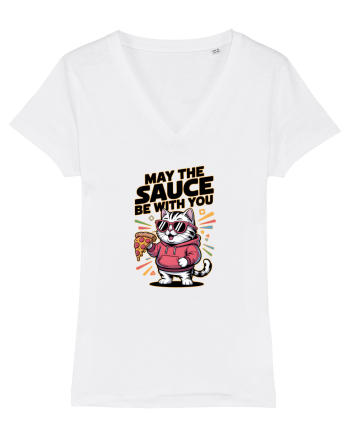 MAY THE SAUCE (not the Force) BE WITH YOU - Yoda Pisica & pizza White
