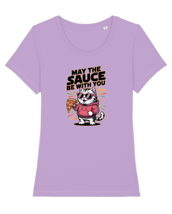 MAY THE SAUCE (not the Force) BE WITH YOU - Yoda Pisica & pizza Lavender Dawn