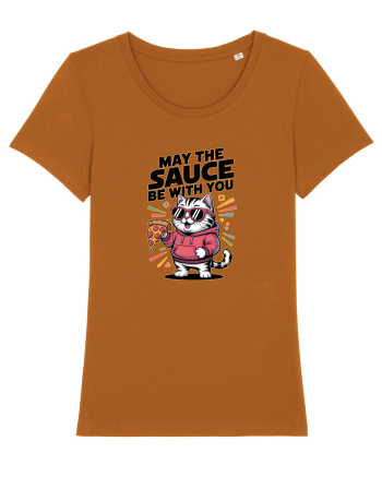 MAY THE SAUCE (not the Force) BE WITH YOU - Yoda Pisica & pizza Roasted Orange
